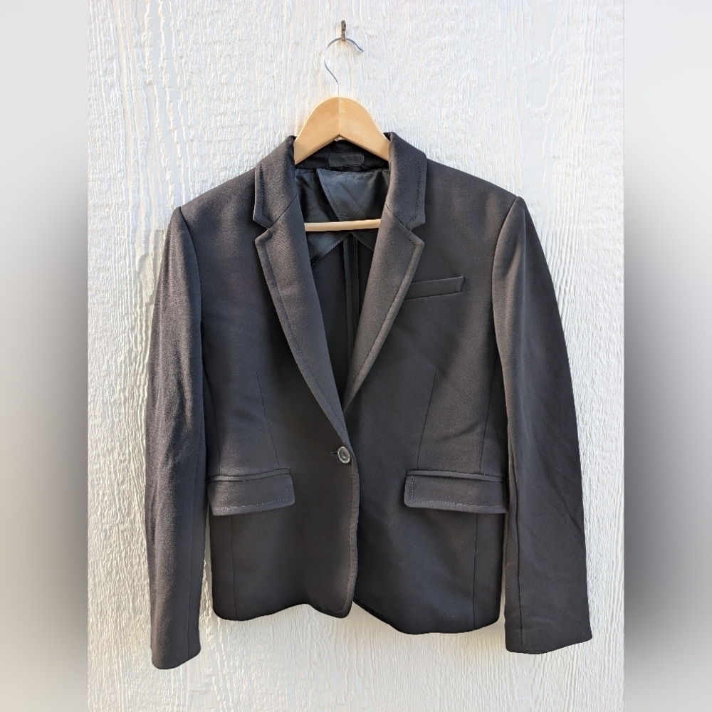 ATM Anthony Thomas Melillio Black Stretchy Blazer Jacket Office Classiccore 8